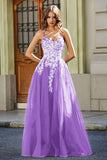 Sweetheart Neck Applique Top Tulle Prom Party Ball Dress Formal Evening Gowns