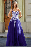 Sweetheart Neck Applique Top Tulle Prom Party Ball Dress Formal Evening Gowns