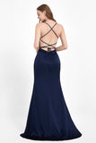 Schnürung auf der Rückseite mit Schlitz, lang, elegant, formelles Abendkleid, Abschlussball, Partykleid