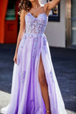 Spaghetti Straps Applique Empire Waist A-Line Tulle Maxi Prom Party Dress Formal Evening Gowns