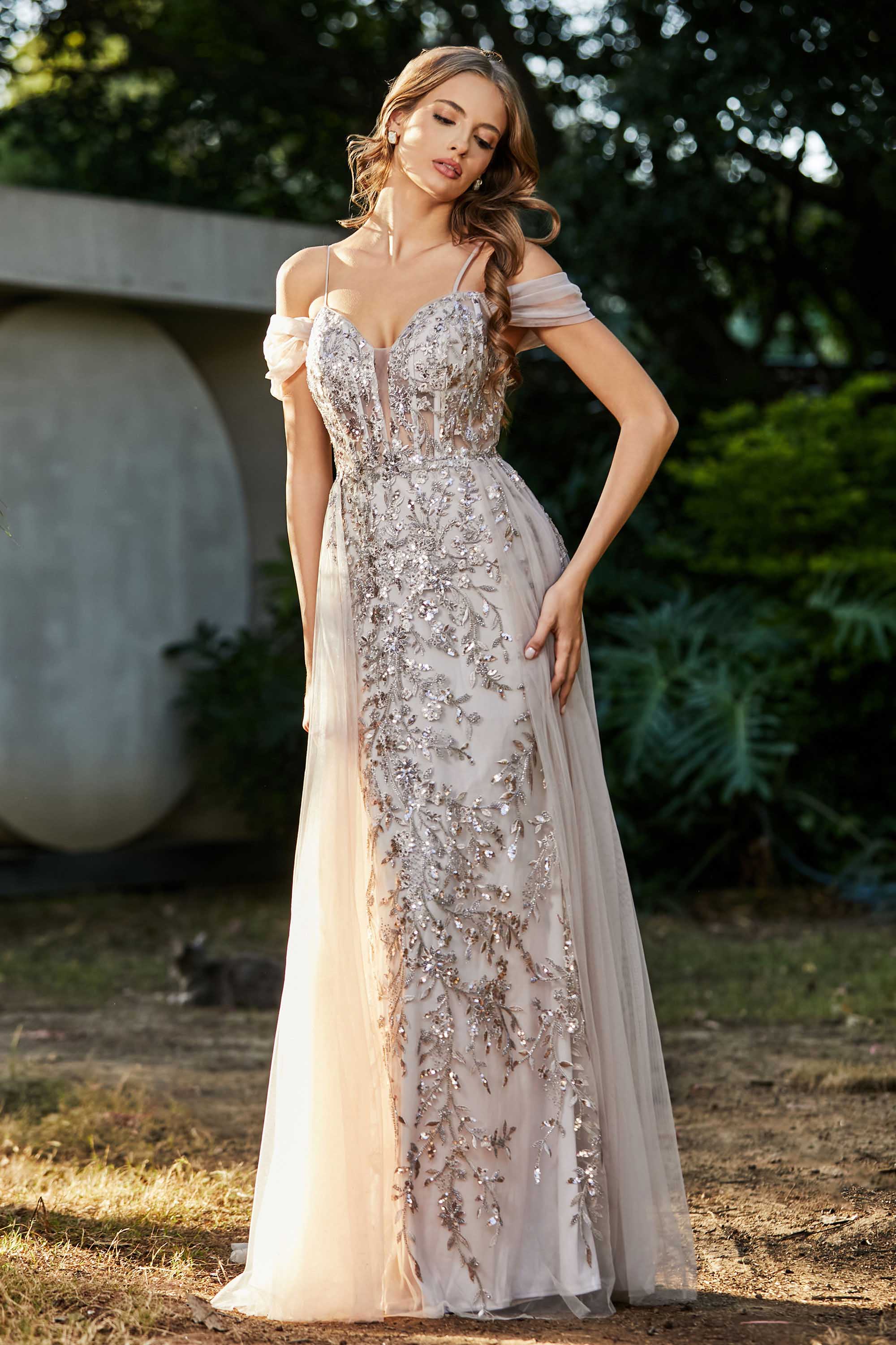 A-Linie Perlenapplikation Tüll Formales Abendkleid Abschlussball Partykleider