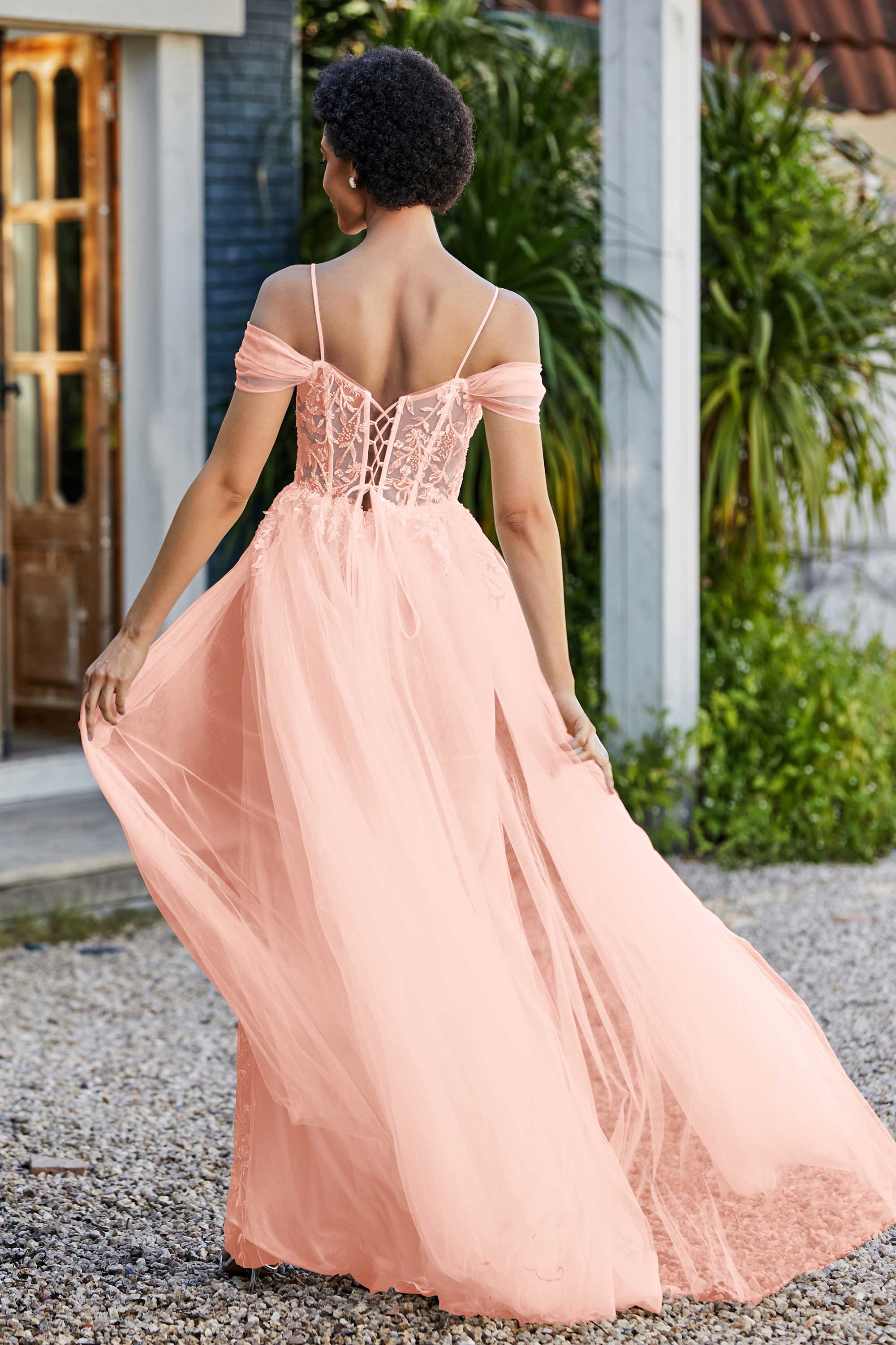 A-Linie Perlenapplikation Tüll Formales Abendkleid Abschlussball Partykleider