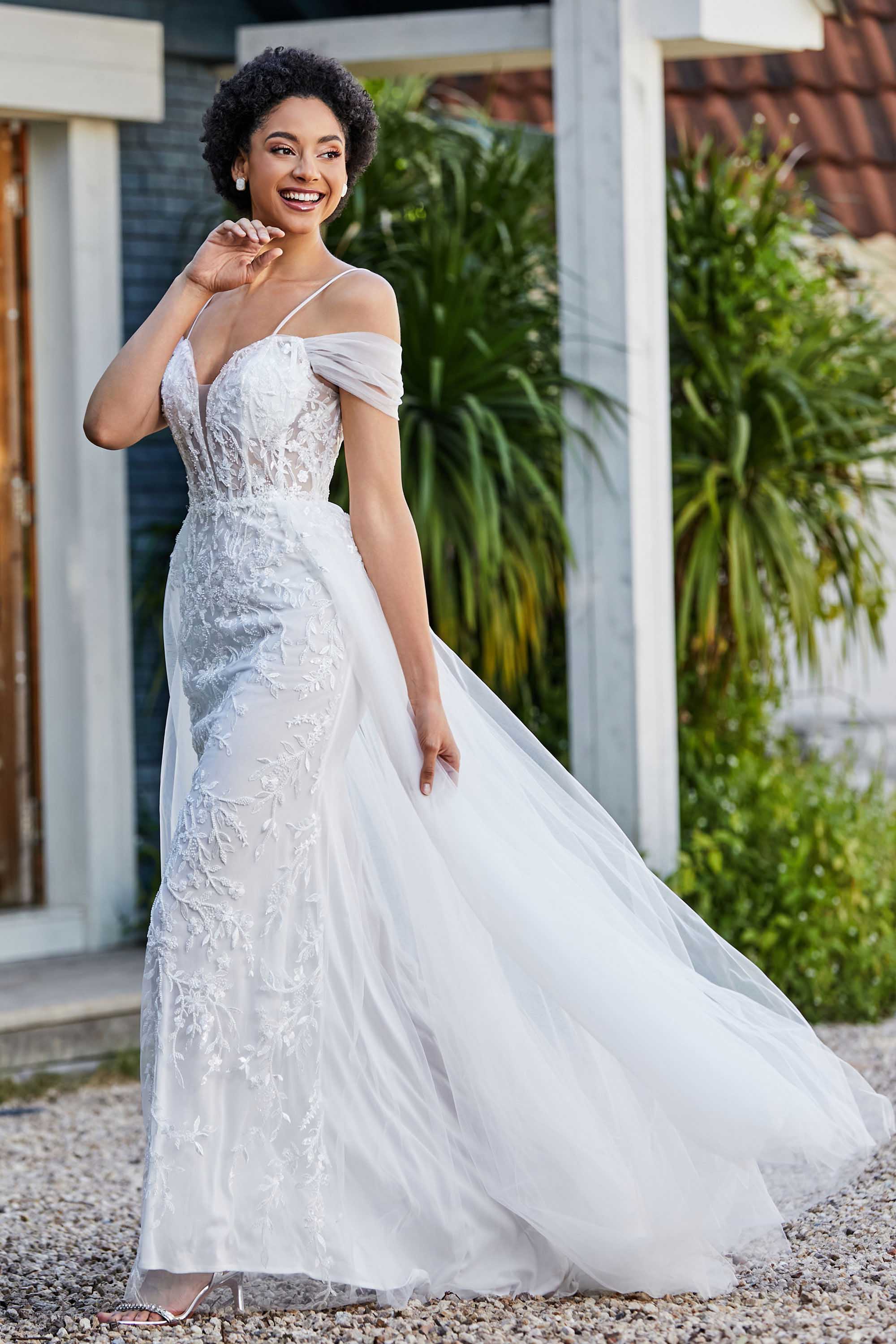 A-Linie Perlenapplikation Tüll Formales Abendkleid Abschlussball Partykleider