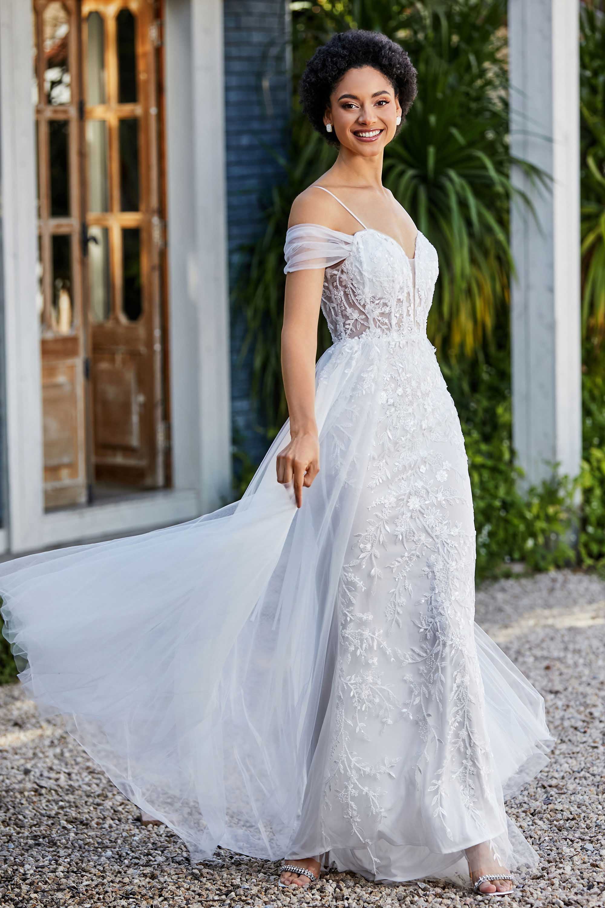 A-Linie Perlenapplikation Tüll Formales Abendkleid Abschlussball Partykleider