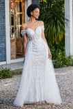 A-Linie Perlenapplikation Tüll Formales Abendkleid Abschlussball Partykleider