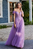 Sleeveless Lace Applique Tulle Sweep Train Prom Party Dress Formal Evening Ball Gowns