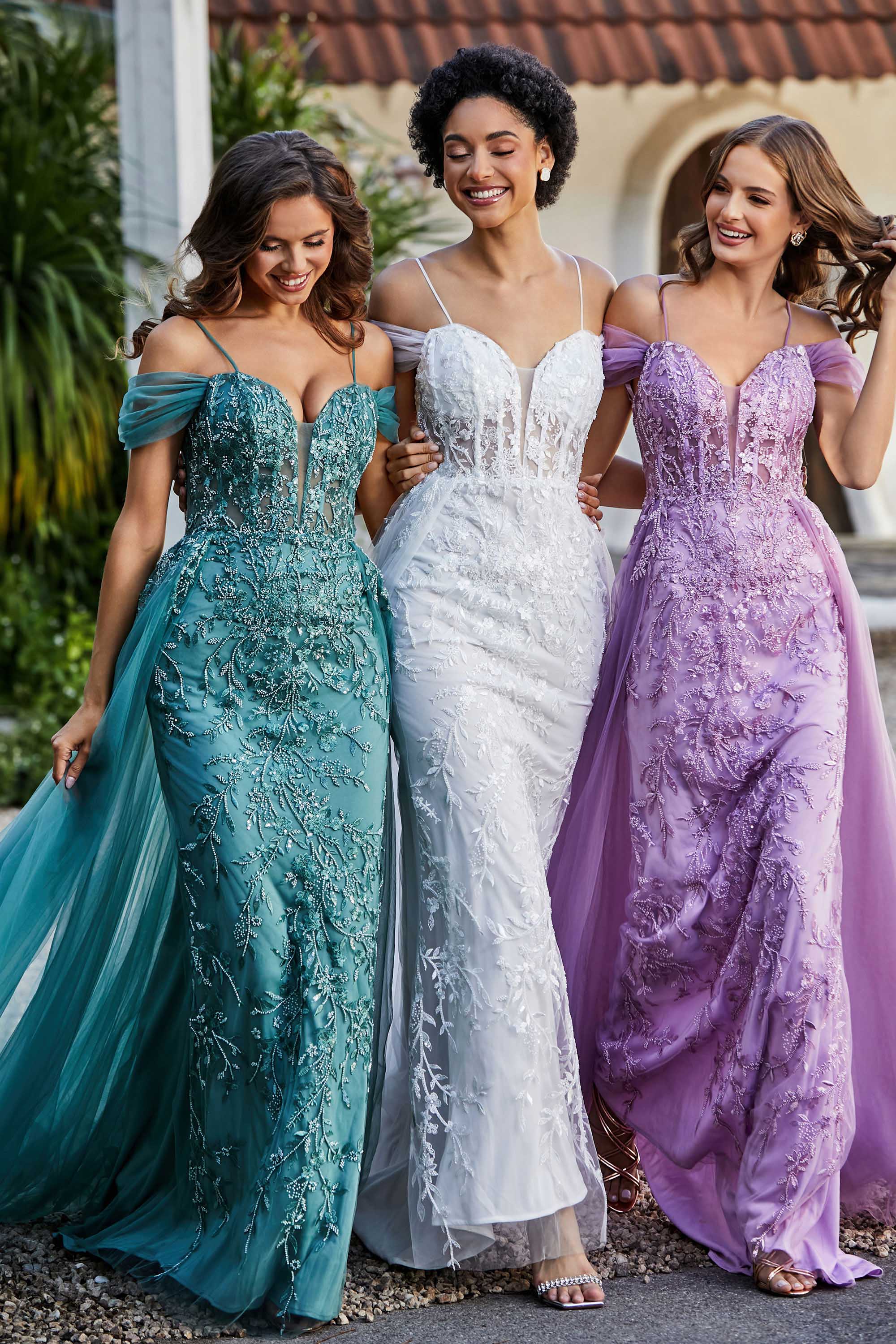 A-Linie Perlenapplikation Tüll Formales Abendkleid Abschlussball Partykleider