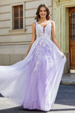 Rückenfrei A-Linie Tüll Ballkleid Formales Abendkleid mit Perlenapplikationen
