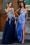 Sweetheart Neck Applique Top Tulle Prom Party Ball Dress Formal Evening Gowns