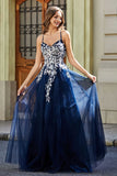 Sweetheart Neck Applique Top Tulle Prom Party Ball Dress Formal Evening Gowns