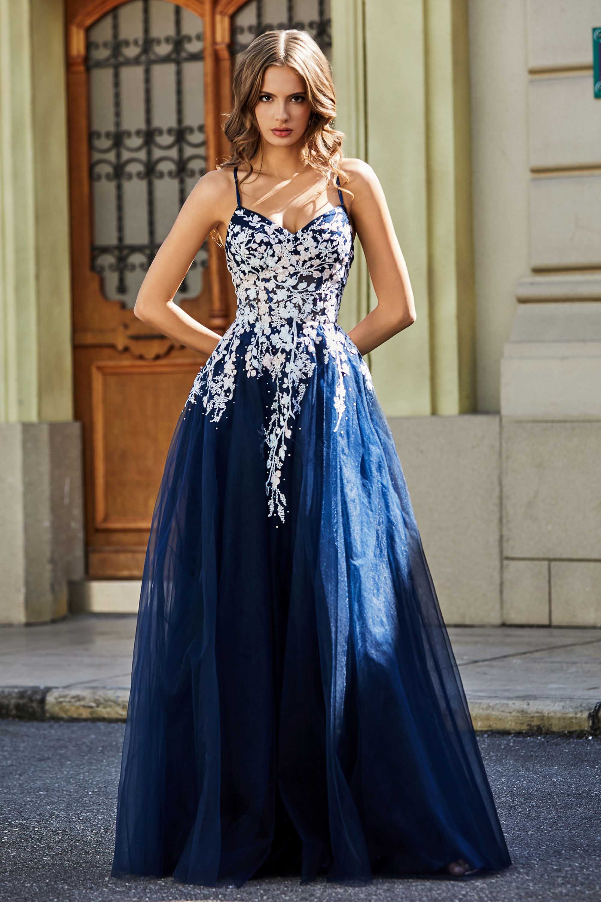 Sweetheart Neck Applique Top Tulle Prom Party Ball Dress Formal Evening Gowns