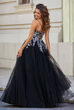 Spitzenapplikation Mieder Tüll Abschlussball Party Ballkleid Formelle Abend Brautkleider