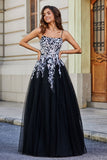 Spitzenapplikation Mieder Tüll Abschlussball Party Ballkleid Formelle Abend Brautkleider