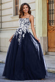 Spitzenapplikation Mieder Tüll Abschlussball Party Ballkleid Formelle Abend Brautkleider