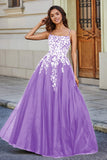 Spitzenapplikation Mieder Tüll Abschlussball Party Ballkleid Formelle Abend Brautkleider