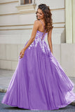 Spitzenapplikation Mieder Tüll Abschlussball Party Ballkleid Formelle Abend Brautkleider