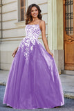 Spitzenapplikation Mieder Tüll Abschlussball Party Ballkleid Formelle Abend Brautkleider