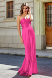 Lace Up Back Fitted Strapless Satin Mermaid Formal Evening Gown Prom Party Dress