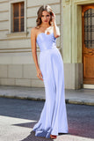 Lace Up Back Fitted Strapless Satin Mermaid Formal Evening Gown Prom Party Dress