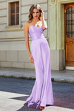 Lace Up Back Fitted Strapless Satin Mermaid Formal Evening Gown Prom Party Dress