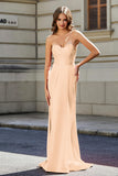 Lace Up Back Fitted Strapless Satin Mermaid Formal Evening Gown Prom Party Dress