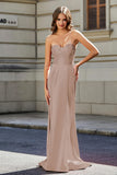 Lace Up Back Fitted Strapless Satin Mermaid Formal Evening Gown Prom Party Dress
