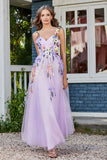 Blumenapplikationen oben Midi Tüll Ballkleid Partykleid Abendkleider