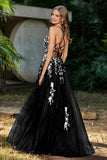 Spaghetti Straps Tulle Maxi Prom Party Ball Dress Formal Evening Gowns