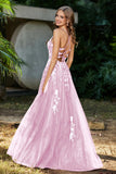 Spaghetti Straps Tulle Maxi Prom Party Ball Dress Formal Evening Gowns