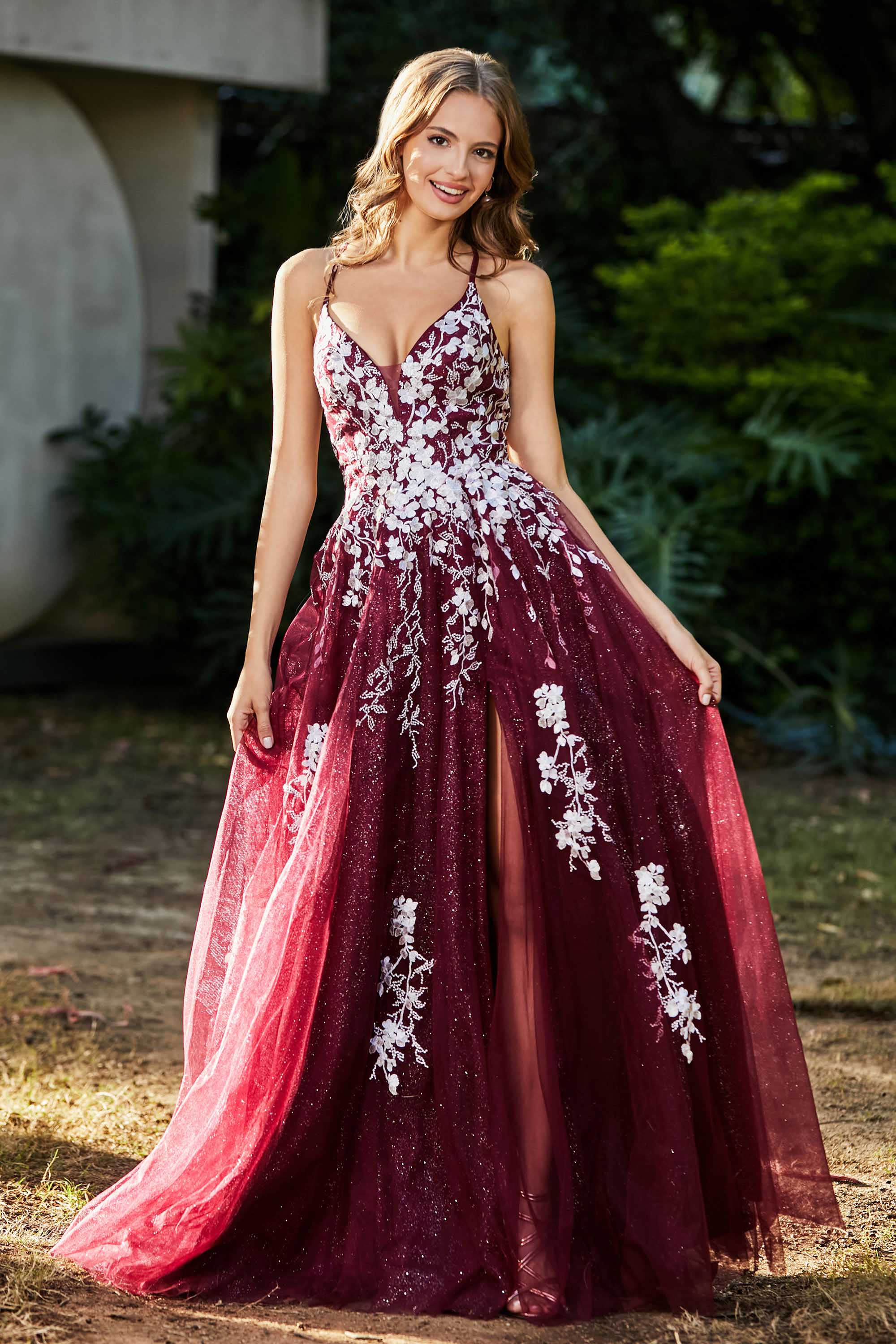 Spaghetti Straps Tulle Maxi Prom Party Ball Dress Formal Evening Gowns