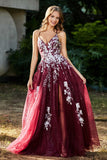 Spaghetti Straps Tulle Maxi Prom Party Ball Dress Formal Evening Gowns