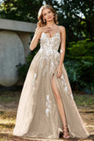 Spaghetti Straps Tulle Maxi Prom Party Ball Dress Formal Evening Gowns