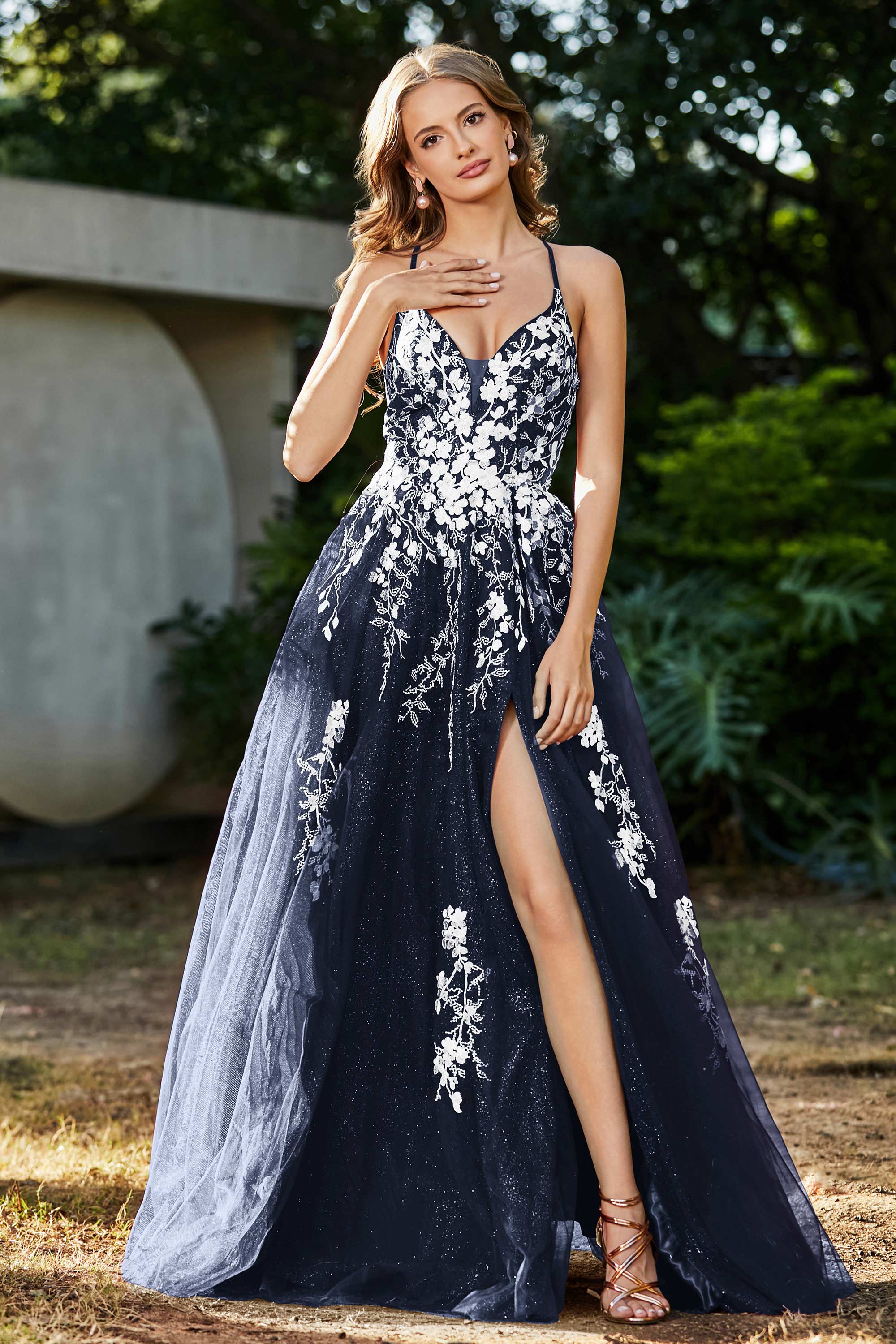 Spaghetti Straps Tulle Maxi Prom Party Ball Dress Formal Evening Gowns