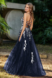 Spaghetti Straps Tulle Maxi Prom Party Ball Dress Formal Evening Gowns
