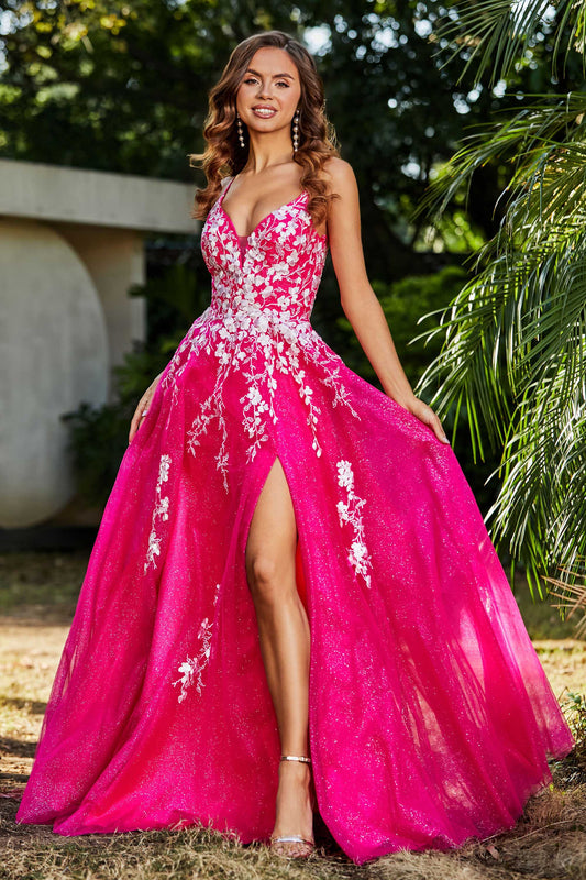 Spaghetti Straps Tulle Maxi Prom Party Ball Dress Formal Evening Gowns