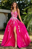 Spaghetti Straps Tulle Maxi Prom Party Ball Dress Formal Evening Gowns
