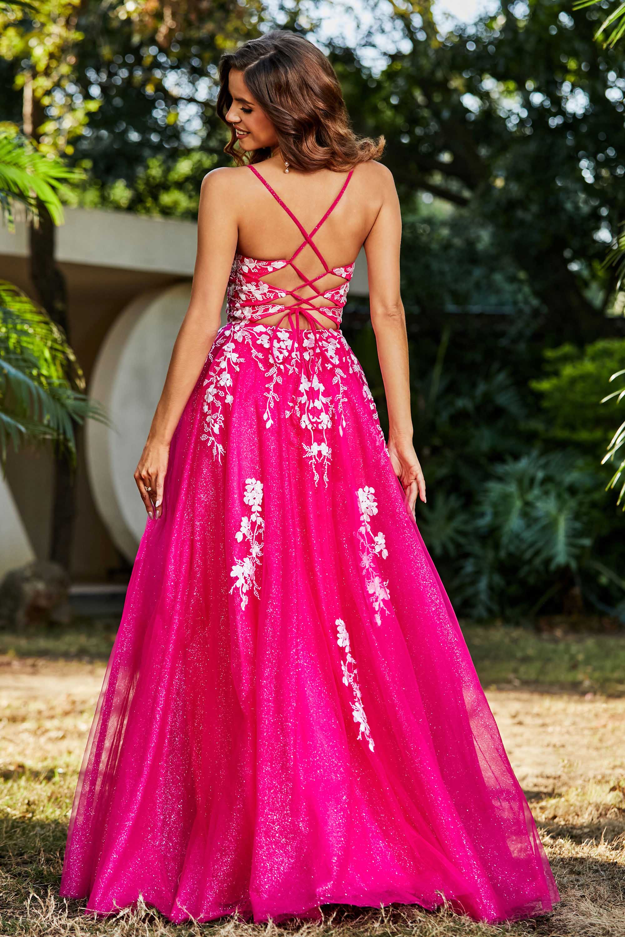 Spaghetti Straps Tulle Maxi Prom Party Ball Dress Formal Evening Gowns