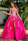 Spaghetti Straps Tulle Maxi Prom Party Ball Dress Formal Evening Gowns