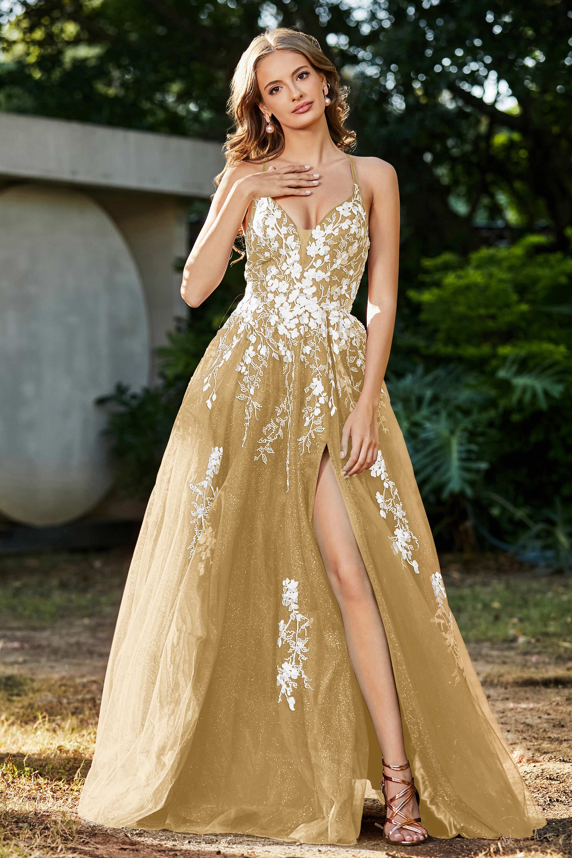 Spaghetti Straps Tulle Maxi Prom Party Ball Dress Formal Evening Gowns