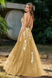 Spaghetti Straps Tulle Maxi Prom Party Ball Dress Formal Evening Gowns