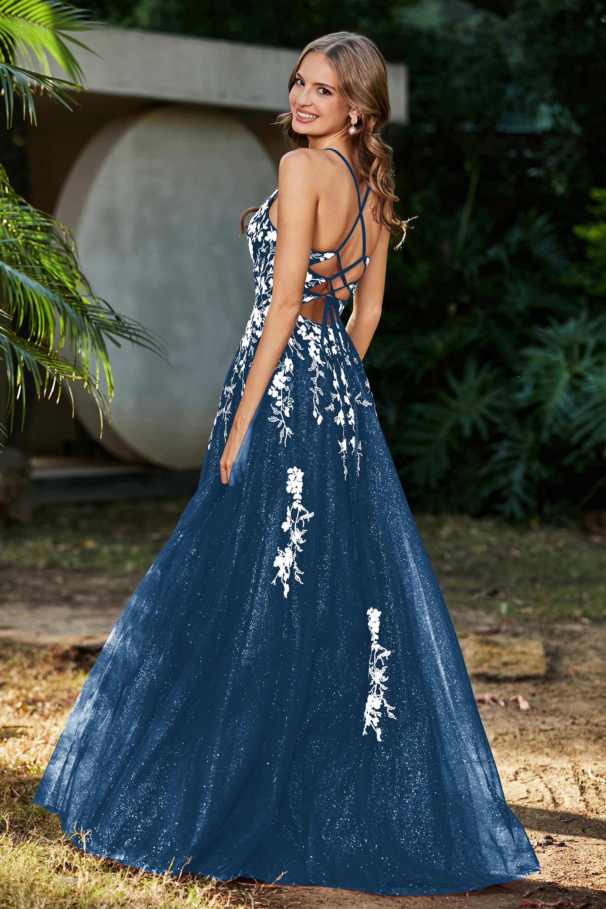 Spaghetti Straps Tulle Maxi Prom Party Ball Dress Formal Evening Gowns