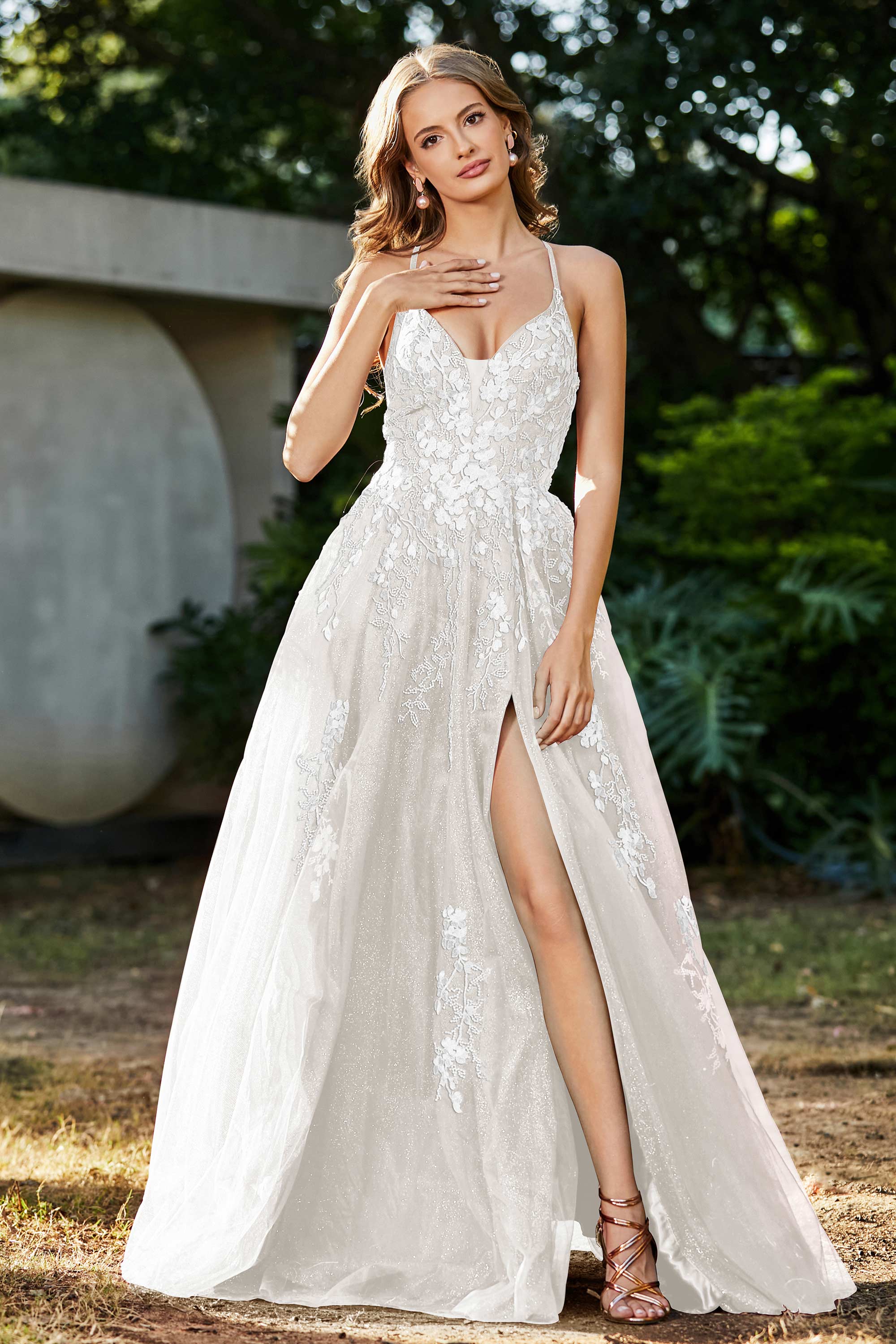 Spaghetti Straps Tulle Maxi Prom Party Ball Dress Formal Evening Gowns