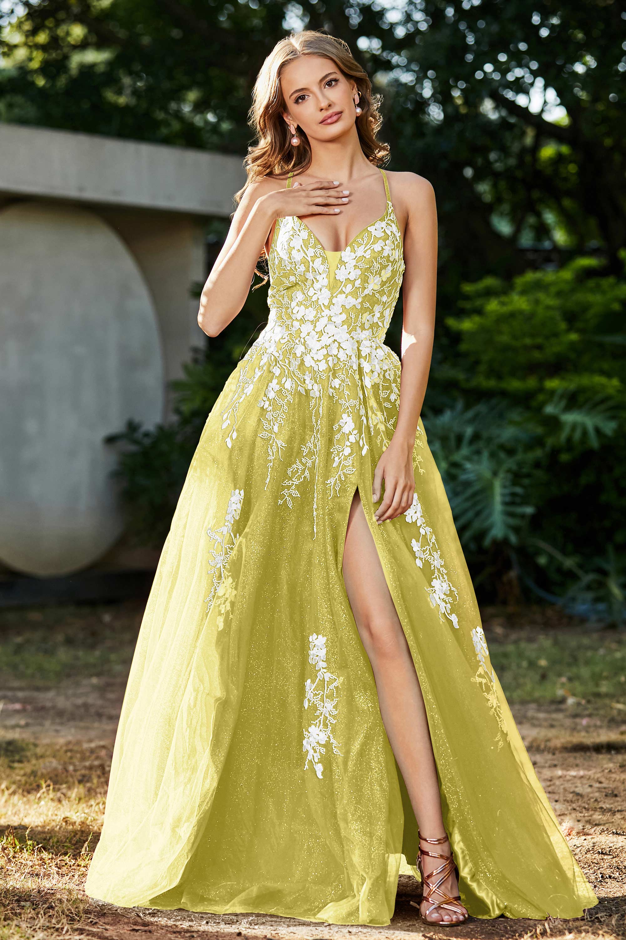 Spaghetti Straps Tulle Maxi Prom Party Ball Dress Formal Evening Gowns