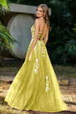 Spaghetti Straps Tulle Maxi Prom Party Ball Dress Formal Evening Gowns