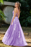 Spaghetti Straps Tulle Maxi Prom Party Ball Dress Formal Evening Gowns