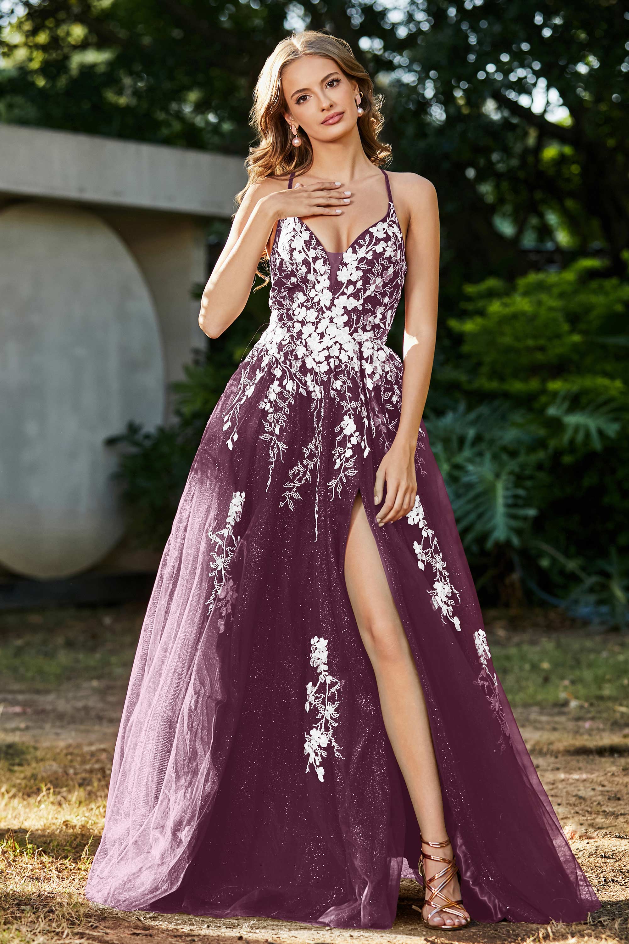 Spaghetti Straps Tulle Maxi Prom Party Ball Dress Formal Evening Gowns