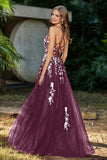 Spaghetti Straps Tulle Maxi Prom Party Ball Dress Formal Evening Gowns
