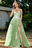 Spaghetti Straps Tulle Maxi Prom Party Ball Dress Formal Evening Gowns