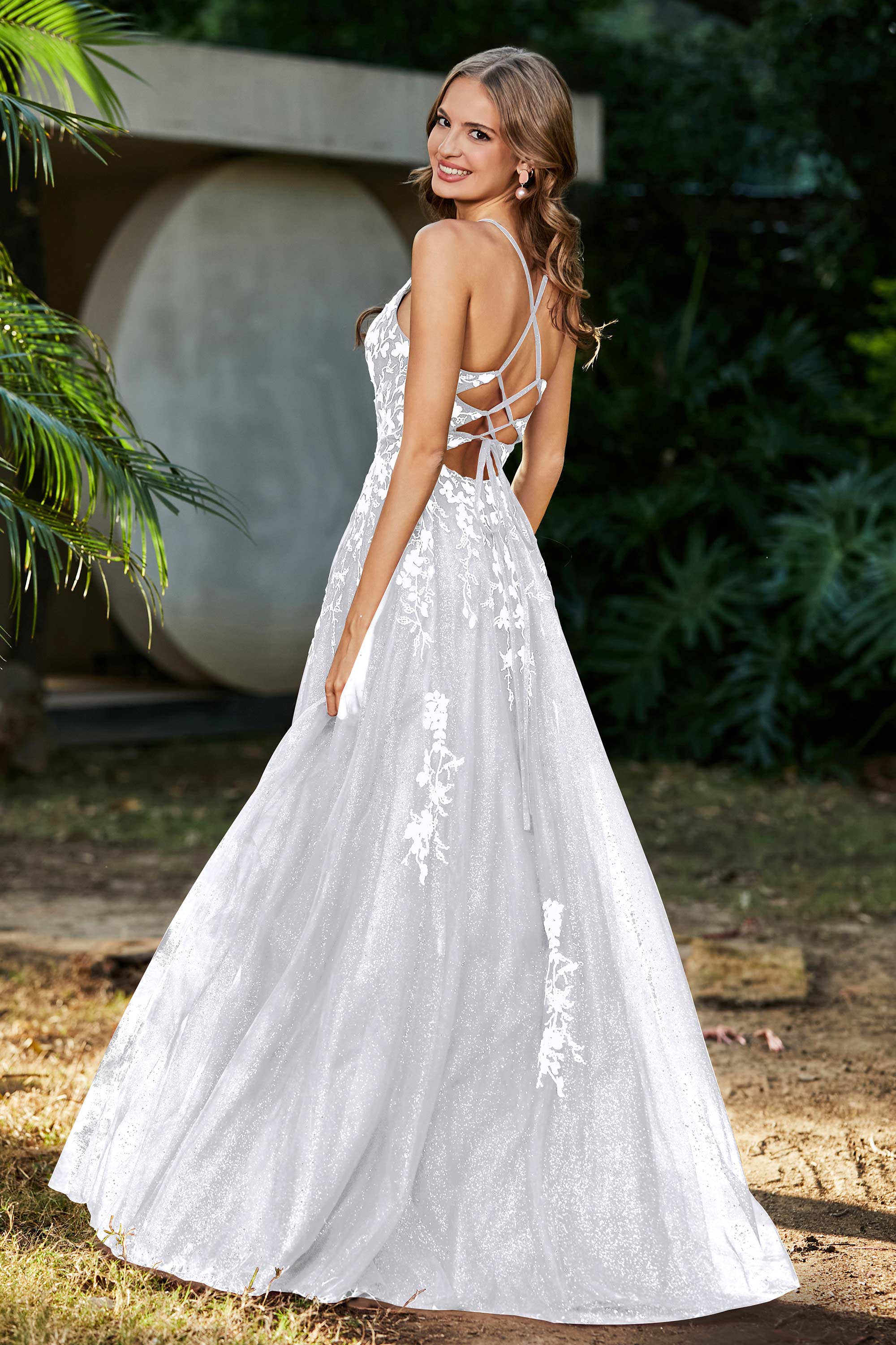 Spaghetti Straps Tulle Maxi Prom Party Ball Dress Formal Evening Gowns