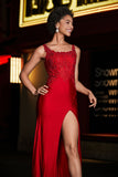 Beaded Top Sweep Train Long Jersey Mermaid Formal Evening Gown Prom Party Dresses